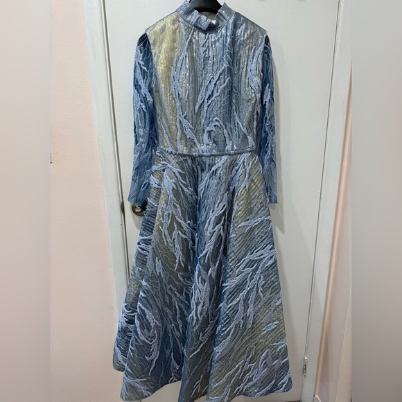 IN COUTURE TEA LENGTH BLUE DRESS